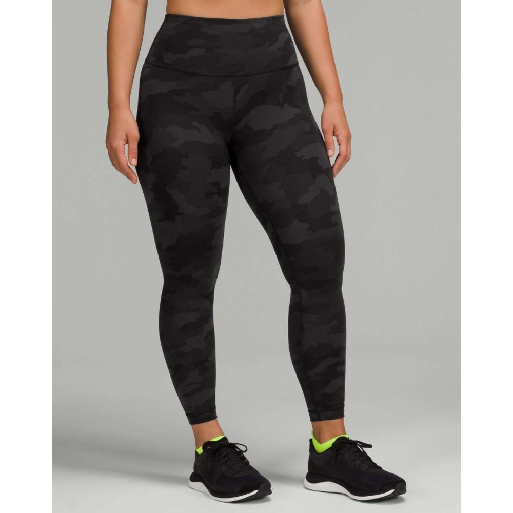 Lululemon Wunder Under Train Leggings Womens 6 Black Camo High Rise LW5EOHS